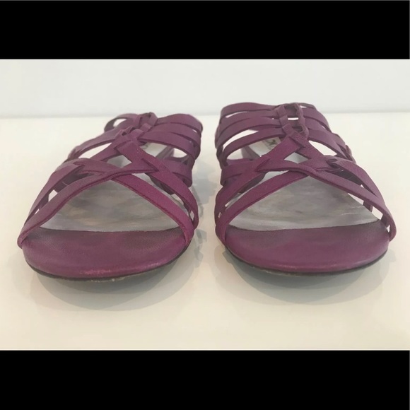 DKNY PURPLE LEATHER SANDALS SIZE 7.5 - Picture 6 of 8